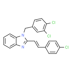 2-(4-CHLOROSTYRYL)-1-(3,4-DICHLOROBENZYL)-1H-1,3-BENZIMIDAZOLE结构式