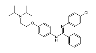 N'-(p-Chlorophenyl)-N-[p-[2-(diisopropylamino)ethoxy]phenyl]benzamidine Structure