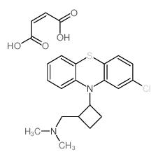 but-2-enedioic acid; 1-[2-(2-chlorophenothiazin-10-yl)cyclobutyl]-N,N-dimethyl-methanamine structure