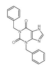 1H-Purine-2,6-dione,3,9-dihydro-1,3-bis(phenylmethyl)-结构式