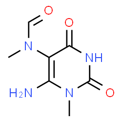 2,4-Pyrimidinedione, 1,2,3,4-tetrahydro-6-amino-5-formylmethylamino-1- methyl-结构式