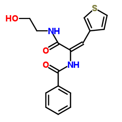 N-[(1E)-3-[(2-Hydroxyethyl)amino]-3-oxo-1-(3-thienyl)-1-propen-2-yl]benzamide Structure