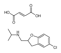 (5-chloro-2,3-dihydro-1-benzofuran-2-yl)methyl-propan-2-ylazanium,(Z)-4-hydroxy-4-oxobut-2-enoate结构式