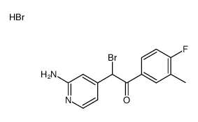 2-(2-aminopyridin-4-yl)-2-bromo-1-(4-fluoro-3-methylphenyl)ethanone hydrobromide Structure