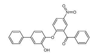 2-(3-hydroxy-biphenyl-4-yloxy)-5-nitro-benzophenone结构式