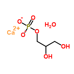 Calcium 2,3-dihydroxypropyl phosphate hydrate (1:1:1)结构式