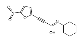 N-cyclohexyl-3-(5-nitrofuran-2-yl)prop-2-ynamide结构式