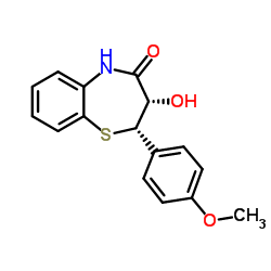 (2S-cis)-(+)-2,3-Dihydro-3-hydroxy-2-(4-methoxyphenyl)-1,5-benzothiazepin-4(5H)-one Structure