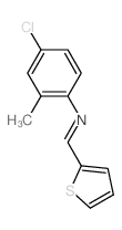 Benzenamine,4-chloro-2-methyl-N-(2-thienylmethylene)- Structure