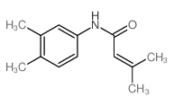 N-(3,4-dimethylphenyl)-3-methyl-but-2-enamide结构式