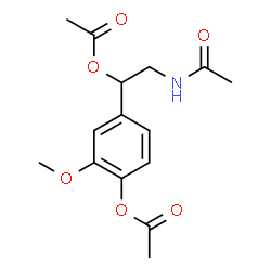 Acetic acid 2-(acetylamino)-1-[4-(acetyloxy)-3-methoxyphenyl]ethyl ester Structure