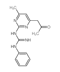 Guanidine,N-[4-methyl-6-(2-oxopropyl)-2-pyrimidinyl]-N'-phenyl- Structure