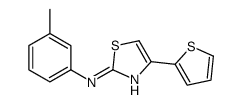 N-(3-methylphenyl)-4-thiophen-2-yl-1,3-thiazol-2-amine Structure