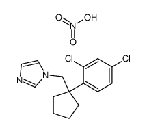 1-[1-(2,4-Dichloro-phenyl)-cyclopentylmethyl]-1H-imidazole; compound with nitric acid结构式