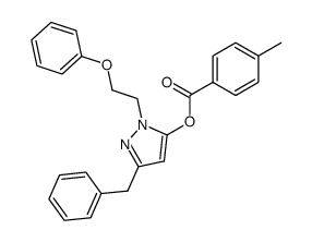 5-(4-Methylbenzoyloxy)-3-benzyl-1-(β-phenoxyethyl)-pyrazole结构式