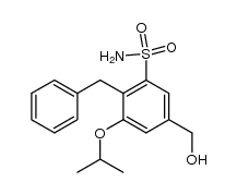 2-benzyl-5-(hydroxymethyl)-3-isopropoxybenzenesulfonamide结构式