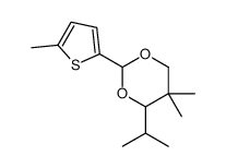 5,5-dimethyl-2-(5-methylthiophen-2-yl)-4-propan-2-yl-1,3-dioxane Structure