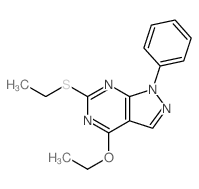 5-ethoxy-3-ethylsulfanyl-9-phenyl-2,4,8,9-tetrazabicyclo[4.3.0]nona-2,4,7,10-tetraene结构式