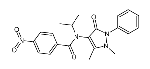 N-(1,5-dimethyl-3-oxo-2-phenyl-2,3-dihydro-1H-pyrazol-4-yl)-N-isopropyl-4-nitro-benzamide结构式