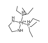 1,2-diaminoethanebis(triethylphosphine)-platinum(II) (2+) Structure