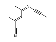 2-methyl-4-prop-1-ynyliminopent-2-enenitrile Structure