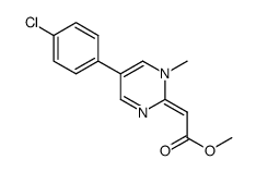 [5-(4-chloro-phenyl)-1-methyl-1H-pyrimidin-2-ylidene]-acetic acid methyl ester结构式