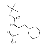 (s)-3-(tert-butoxycarbonylamino)-4-cyclohexylbutanoic acid结构式