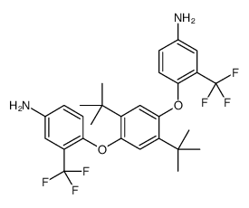 1,4-双(4-氨基-2-三氟甲基苯氧基)-2,5-二叔丁基苯结构式