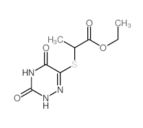 ethyl 2-[(3,5-dioxo-2H-1,2,4-triazin-6-yl)sulfanyl]propanoate structure