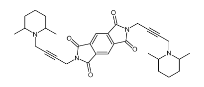 2,6-bis[4-(2,6-dimethylpiperidin-1-yl)but-2-ynyl]pyrrolo[3,4-f]isoindole-1,3,5,7-tetrone结构式