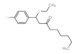 3-Nonanone,1-(4-chlorophenyl)-1-(ethylthio)-结构式