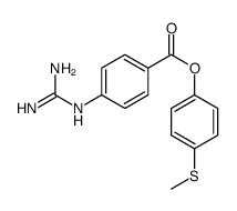 (4-methylsulfanylphenyl) 4-(diaminomethylideneamino)benzoate Structure