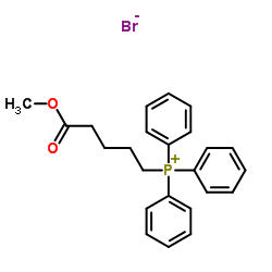 Phosphonium, (5-methoxy-5-oxopentyl)triphenyl-, bromide Structure