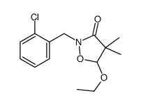 2-[(2-chlorophenyl)methyl]-5-ethoxy-4,4-dimethyl-1,2-oxazolidin-3-one结构式