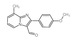 2-(4-METHOXY-PHENYL)-8-METHYL-IMIDAZO[1,2-A]-PYRIDINE-3-CARBALDEHYDE结构式