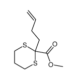 methyl 2-(3-buten-1-yl)-1,3-dithiane-2-carboxylate结构式