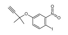 1-iodo-4-(2-methyl-3-butyn-2-yloxy)-2-nitrobenzene结构式