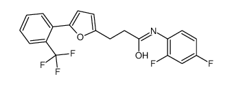 N-(2,4-Difluorophenyl)-3-{5-[2-(trifluoromethyl)phenyl]-2-furyl}p ropanamide结构式