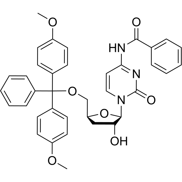 N4-BENZOYL-5'-O-(DIMETHOXYTRITYL)-3'-DEOXYCYTIDINE Structure