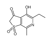 5-ethyl-4-hydroxy-7-methyl-1,1-dioxothieno[2,3-c]pyridin-3-one结构式