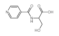 3-Hydroxy-2-[(pyridine-4-carbonyl)-amino]-propionic acid结构式