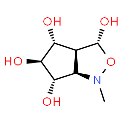 1H-Cyclopentcisoxazole-3,4,5,6-tetrol, hexahydro-1-methyl-, 3R-(3.alpha.,3a.alpha.,4.alpha.,5.beta.,6.alpha.,6a.alpha.)-结构式