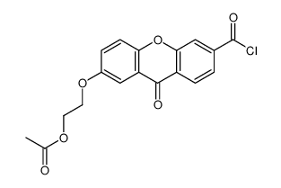 2-(6-carbonochloridoyl-9-oxoxanthen-2-yl)oxyethyl acetate Structure