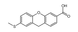 7-methylsulfanyl-9H-xanthene-3-carboxylic acid结构式