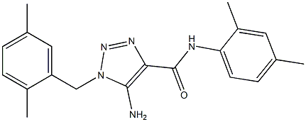 5-amino-N-(2,4-dimethylphenyl)-1-[(2,5-dimethylphenyl)methyl]triazole-4-carboxamide结构式