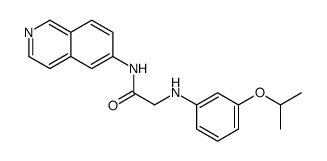 N-isoquinolin-6-yl-2-(3-propan-2-yloxyanilino)acetamide结构式