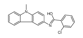 2-chloro-N-(9-methylcarbazol-3-yl)benzamide Structure