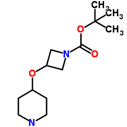 2-Methyl-2-propanyl 3-(4-piperidinyloxy)-1-azetidinecarboxylate structure