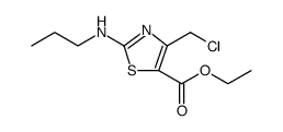 5-Thiazolecarboxylic acid, 4-(chloromethyl)-2-(propylamino)-, ethyl ester structure