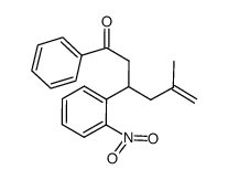 5-methyl-3-(2-nitrophenyl)-1-phenylhex-5-en-1-one结构式